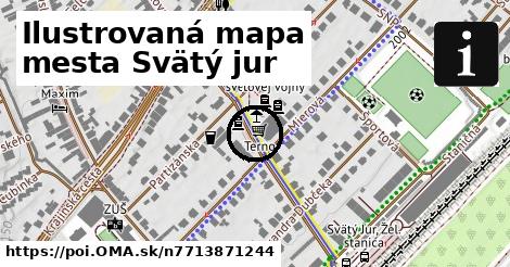 Ilustrovaná mapa mesta Svätý jur