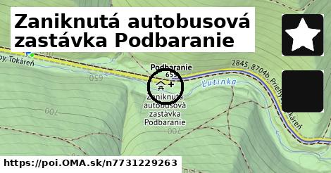 Zaniknutá autobusová zastávka Podbaranie