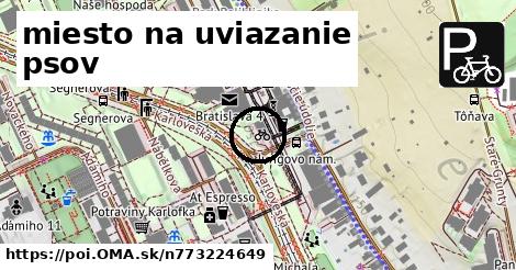 miesto na uviazanie psov