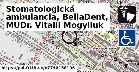 Stomatologická ambulancia, BellaDent, MUDr. Vitalii Mogyliuk