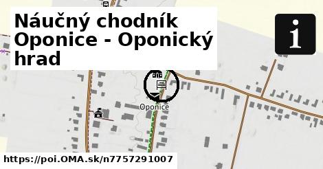 Náučný chodník Oponice - Oponický hrad