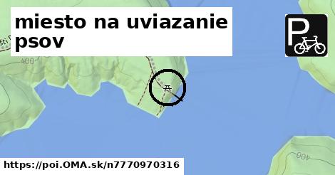 miesto na uviazanie psov