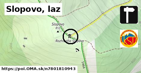 Slopovo, laz