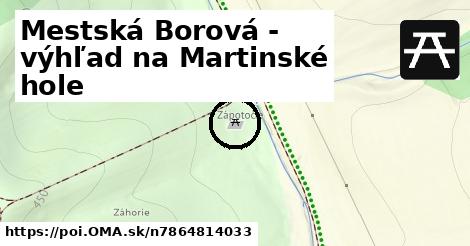 Mestská Borová - výhľad na Martinské hole