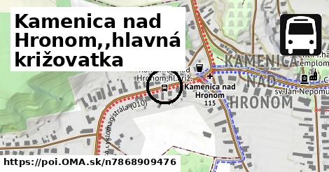 Kamenica nad Hronom,,hlavná križovatka