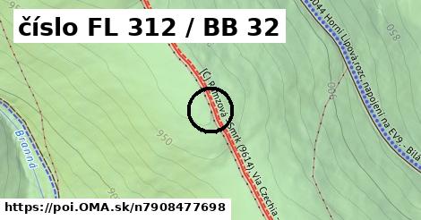 číslo FL 312 / BB 32