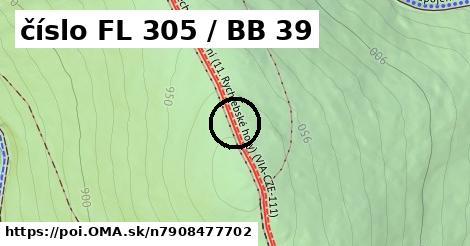 číslo FL 305 / BB 39