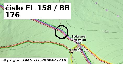 číslo FL 158 / BB 176