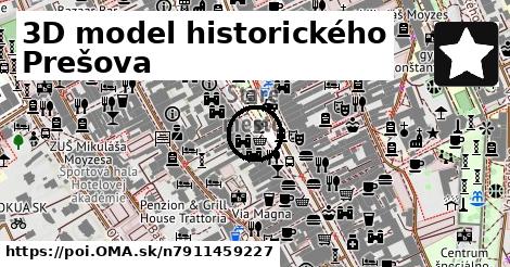 3D model historického Prešova