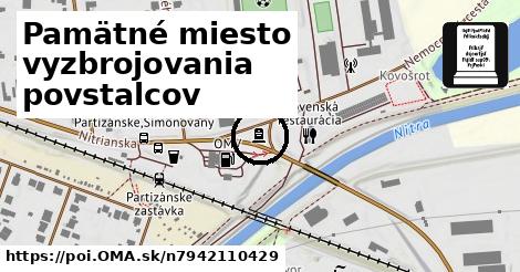 Pamätné miesto vyzbrojovania povstalcov