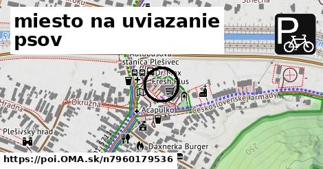 miesto na uviazanie psov