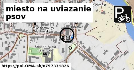 miesto na uviazanie psov