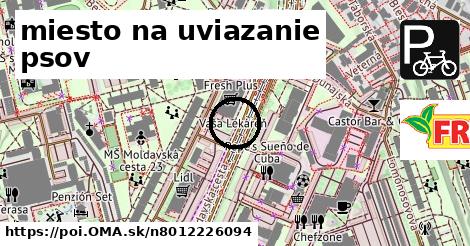 miesto na uviazanie psov