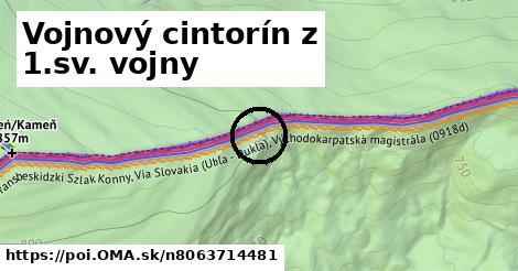 Vojnový cintorín z 1.sv. vojny