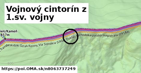 Vojnový cintorín z 1.sv. vojny