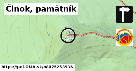 Člnok, pamätník