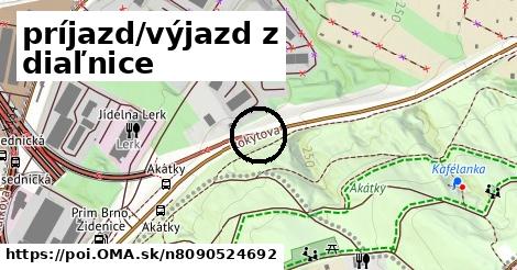 príjazd/výjazd z diaľnice