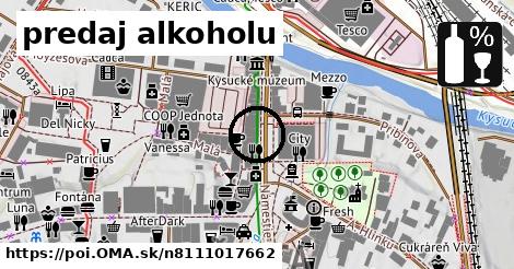 predaj alkoholu