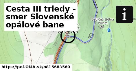 Cesta III triedy - smer Slovenské opálové bane