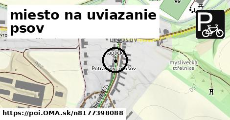 miesto na uviazanie psov