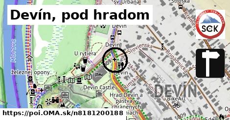 Devín, pod hradom