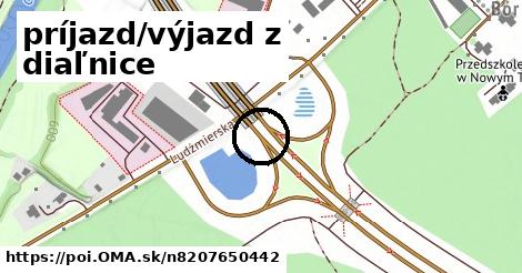 príjazd/výjazd z diaľnice