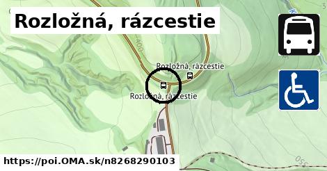 Rozložná, rázcestie