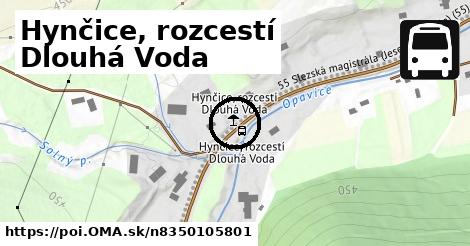 Hynčice, rozcestí Dlouhá Voda