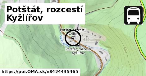 Potštát, rozcestí Kyžlířov