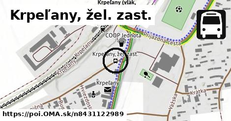 Krpeľany, žel. zast.