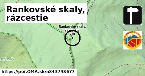 Rankovské skaly, rázcestie