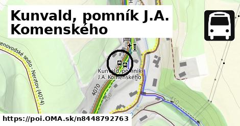 Kunvald, pomník J.A. Komenského