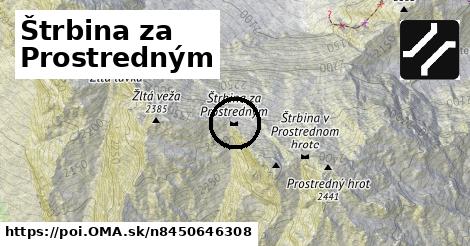 Štrbina za Prostredným