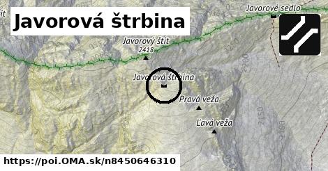 Javorová štrbina