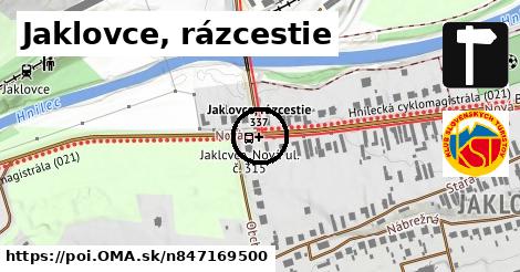 Jaklovce, rázcestie