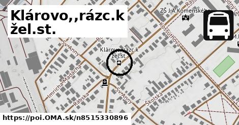 Klárovo,,rázc.k žel.st.