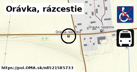 Orávka, rázcestie