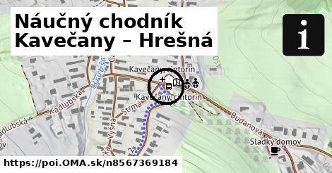 Náučný chodník Kavečany – Hrešná