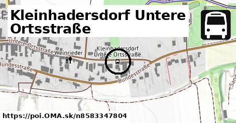 Kleinhadersdorf Untere Ortsstraße