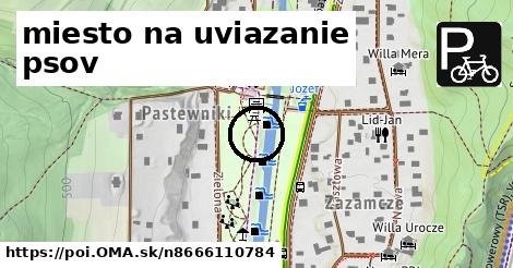 miesto na uviazanie psov