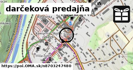 darčeková predajňa