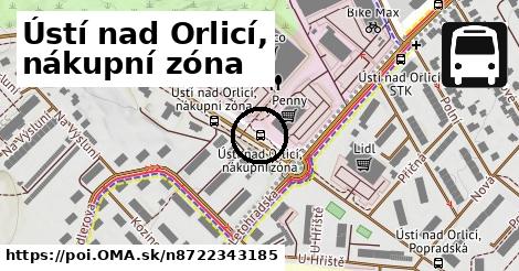 Ústí nad Orlicí, nákupní zóna