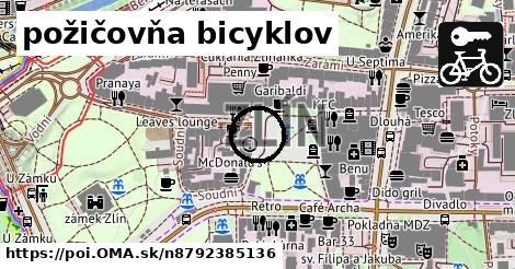 požičovňa bicyklov