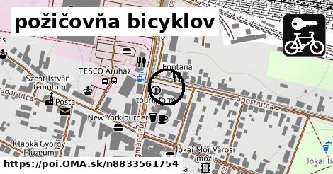 požičovňa bicyklov