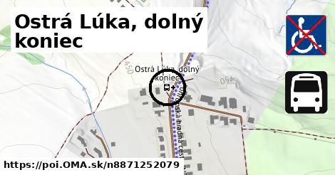 Ostrá Lúka, dolný koniec