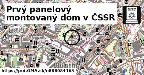 Prvý panelový montovaný dom v ČSSR