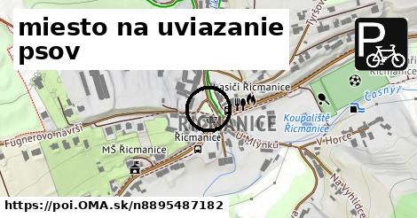 miesto na uviazanie psov