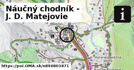 Náučný chodník - J. D. Matejovie