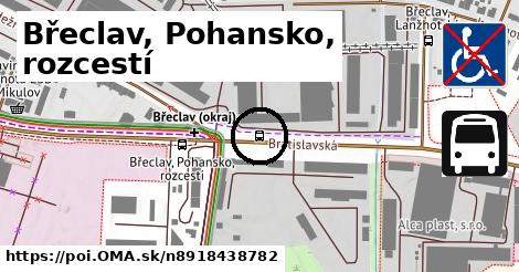 Břeclav, Pohansko, rozcestí