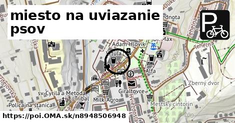 miesto na uviazanie psov